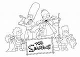 Coloring Simpsons Pages Simpson Marge Family Print Colouring Getcolorings Book Getdrawings Colorings Color sketch template