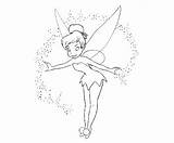 Tinkerbell Coloring Pages Happy Fly sketch template