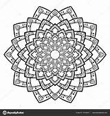 Mandala Ornamental Coloring Book Stock Illustration Vector Depositphotos sketch template