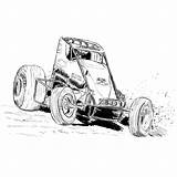 Sprint Car Coloring Wingless Cars Pages Drawings Dirt Template Deviantart Race Templates sketch template