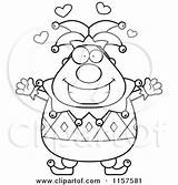 Jester Pudgy Arms Open Clipart Cartoon Cory Thoman Outlined Coloring Vector 2021 sketch template