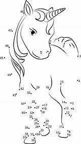 Puntini Dots Unir Licorne Unisci Unicorno Relier Printables Unicornio Niños Preschool Elsa Zahlen Printmania Numerazione Bambi sketch template