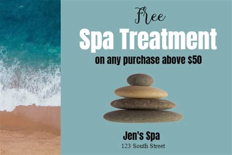 spa gift certificate template edit