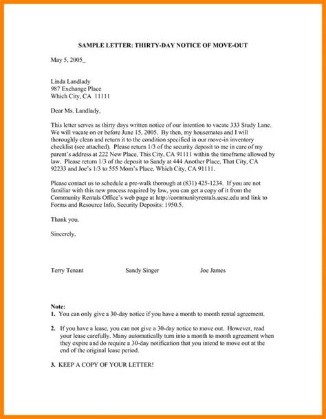 day notice letter  landlord template business