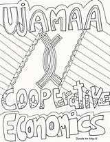 Kwanzaa Alley Ujamaa Principles Economics Cooperative sketch template