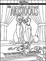 Aristocats Coloring Pages Disney Color Recommended sketch template