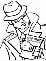 Detective Detektiv Ausmalbilder Malvorlage Malvorlagen Coloringhit sketch template