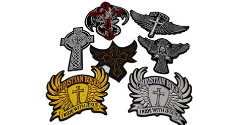 set   christian biker patches  ivamis patches