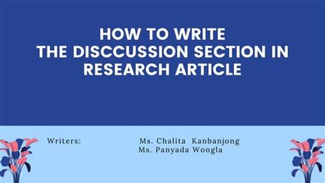 write discussion section