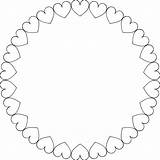 Coloring Heart Bing Pages Frame Printable Border Frames Template Clipart Shape Flower Hearts Library Round Petal Cliparts Digital Clip Use sketch template