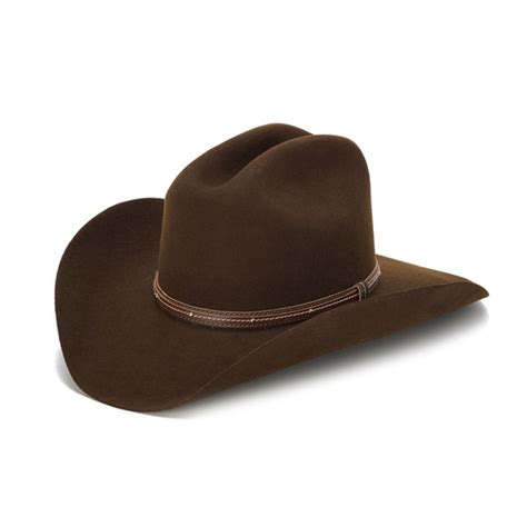 stampede hats  wool felt brown cowboy hat  studded leather