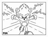 Sonic Hedgehog Colouring sketch template