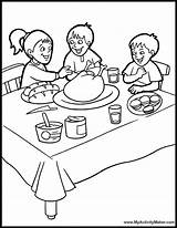 Coloring Table Dinner Pages Dining Room Thanksgiving Setting Bedroom Kids Drawing Color Getcolorings Getdrawings Popular sketch template