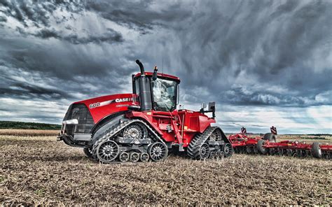 wallpapers case ih steiger  quadtrac  plowing field  tractors agricultural