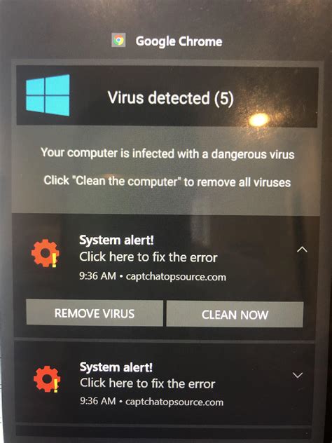 system alert virus detected microsoft community