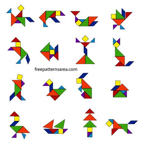 tangram puzzle dissection toy plan freepatternsarea