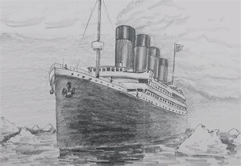 titanic drawing step  step titanic ship sketch  beginners titanic drawing ship sketch