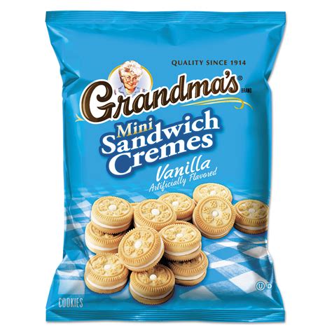 mini vanilla creme sandwich cookies  grandmas lay