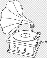 Phonograph Gramophone Phonographe Disque Pngwing Sweetclipart Grammophon Bereich Kunstwerk Malbuch Schallplatten Exposition Lineart Hiclipart sketch template