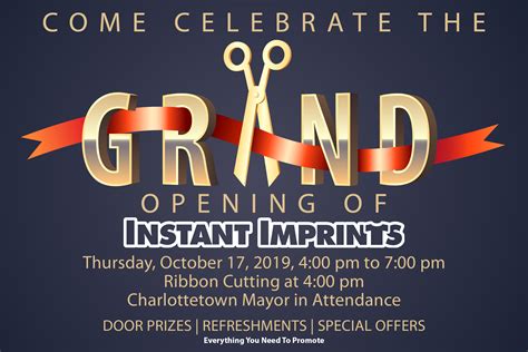 instant imprints grand opening charlottetown youre invited