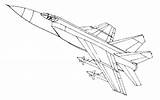 Fighter Aircraft Military Drawing Mig Coloring Drawings Print Foxbat Eagle Go Next Back sketch template