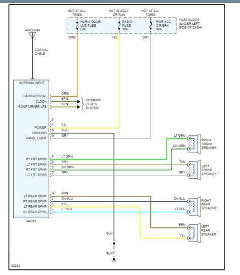 radio wiring diagram schematic