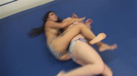 Nicole Vs Kym Topless Catfight Wrestling Hit The Mat