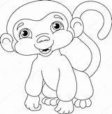 Kleurplaat Colorir Macaco Aap Mono Scimmia Mico sketch template