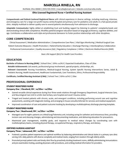 grad nursing resume sample monstercom