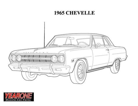 pictures  chevelle coloring pages brawny muscle car