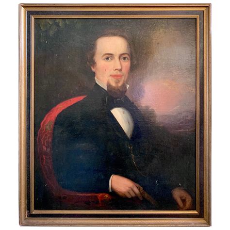 wpa artist original oil painting  portrait   handsome man  stdibs