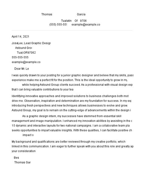 cover letter examples  inspire