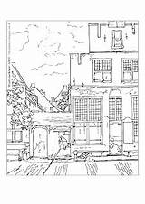 Kleurplaten Tekenlessen Krul Schilder Delft sketch template