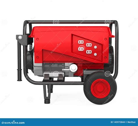 red generator isolated stock illustration illustration  technology