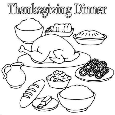 coloring pages  thanksgiving food thanksgiving coloring pages