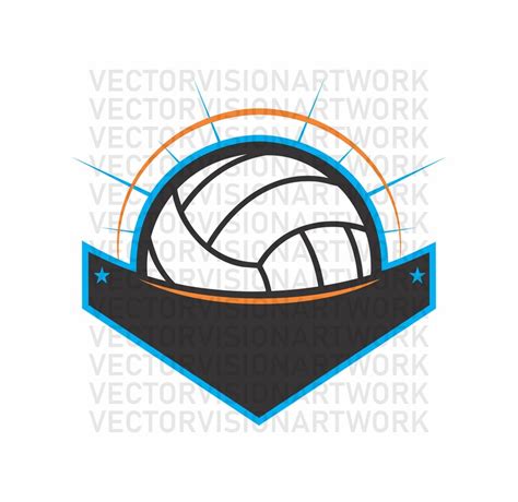 volleyball graphic template vector sports clipart cdr ai etsy