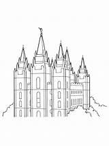 Temple Lds Salt Lake Coloring Pages Clipart City Drawing Line Primary Utah Template Temples Clip Kids Printable Outline Drawings Sketch sketch template