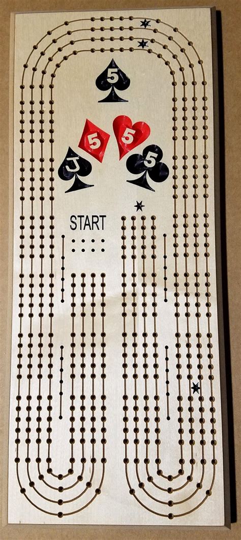 cribbage board template layout image