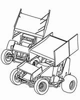 Sprint Car Dirt Coloring Pages Late Model Drawing Racing Track Cars Stencils Drawings Race Sprintcars Vector Ebay Kart Getcolorings Silhouette sketch template