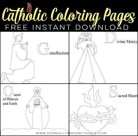 catholic coloring pages  small   great love