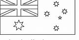Flag Australian Colouring sketch template