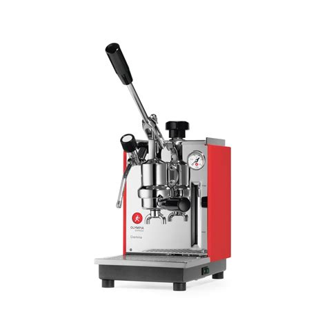 olympia cremina handhebel espressomaschine rot manufactum
