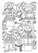 Paper Christmas Karen Dolls Cutouts Colour Kravlenisser Doll Karens sketch template