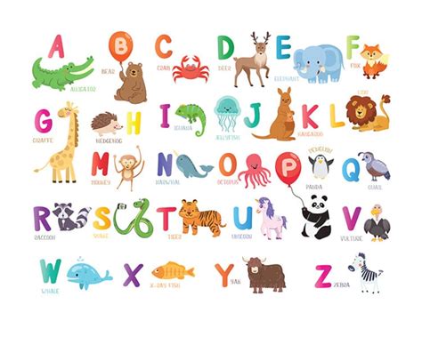 animal alphabet printable