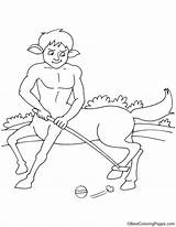 Coloring Golf Centaur Playing sketch template