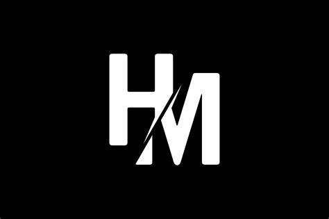 monogram hm logo design graphic  greenlines studios creative fabrica