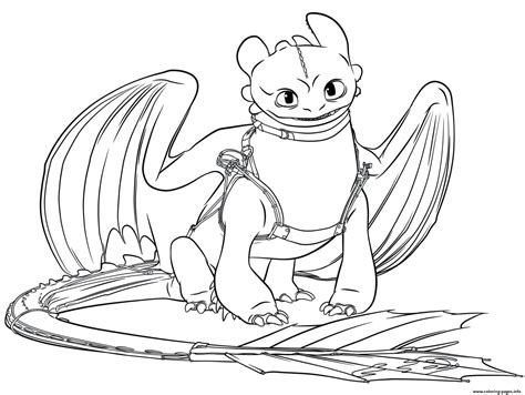 toothless dragon  coloring page printable