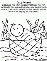 Moses Coloring Baby Pages Basket Bible Passover Crafts Sunday School Slime Printable Church Preschool River House Craft Kids Churchhousecollection Nile sketch template