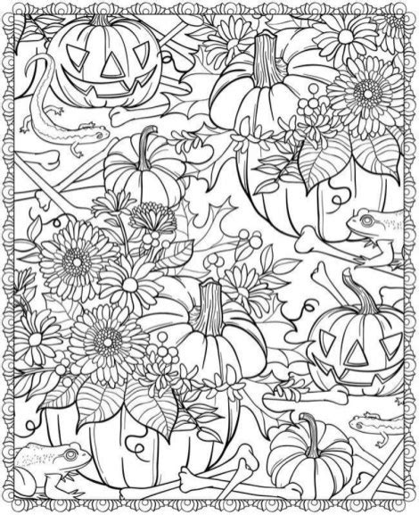 printable autumnfall coloring pages  adults