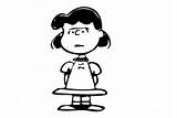 Lucy Pelt Peanuts Snoopy sketch template